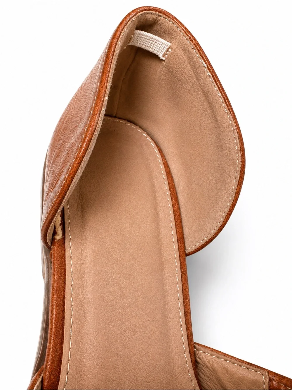 Catherine Malandrino Alaney Cognac Leather D’Orsay Flats Size 9